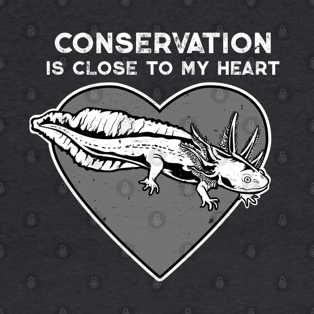 Axolotl Conservation Heart by Peppermint Narwhal